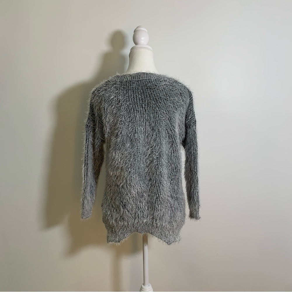 Gray Furry Sweater imported from Korea - Picture 4 of 9